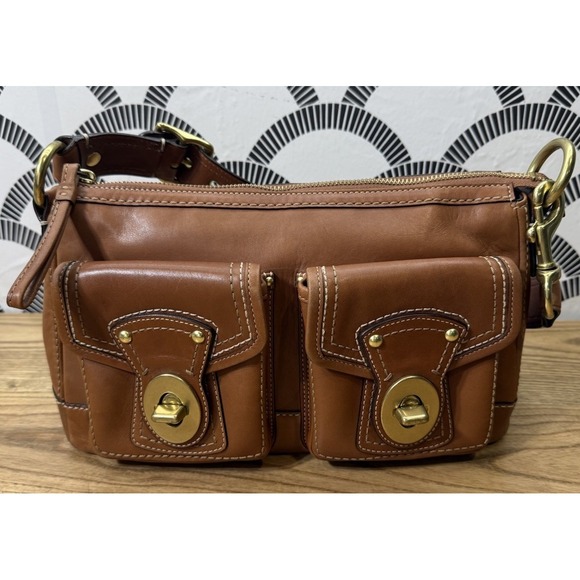 Coach Handbags - Coach Y2K 65th Anniversary Legacy Vachetta Leather Turn-Lock Shoulder Bag F12868